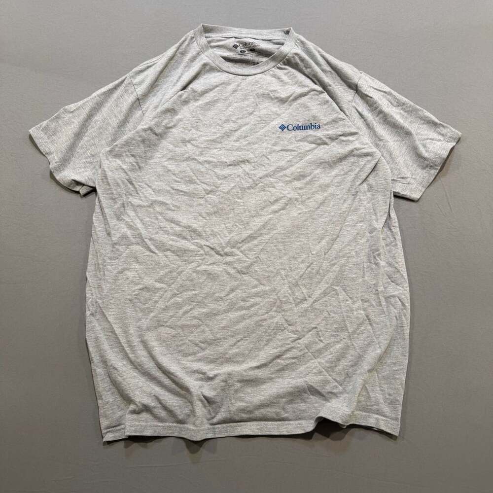 Columbia Sportswear Great Lakes Graphic Gray Short Sleeve T-Shirt Men's Size L